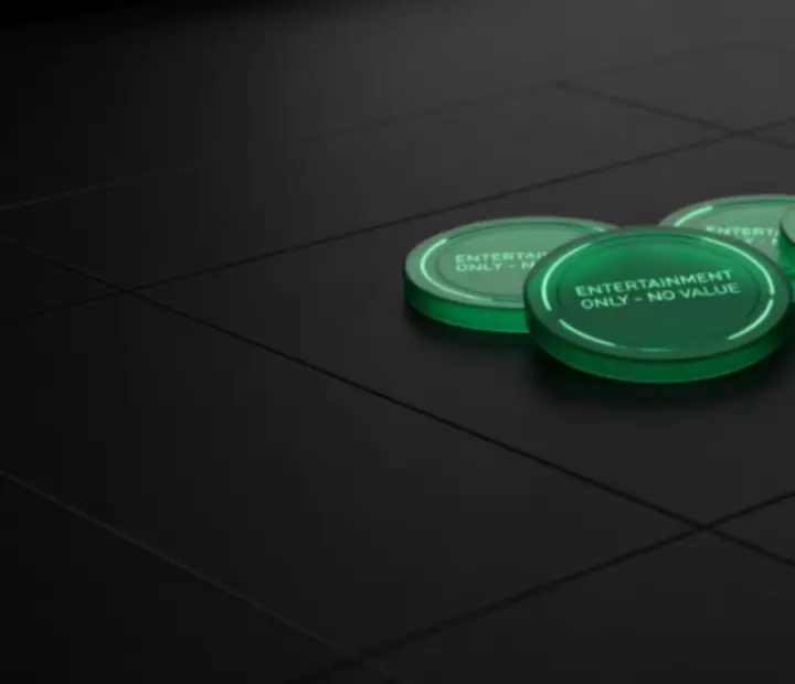 Jetons points verts futuristes utilisés pour les animations roulette Rive Noble